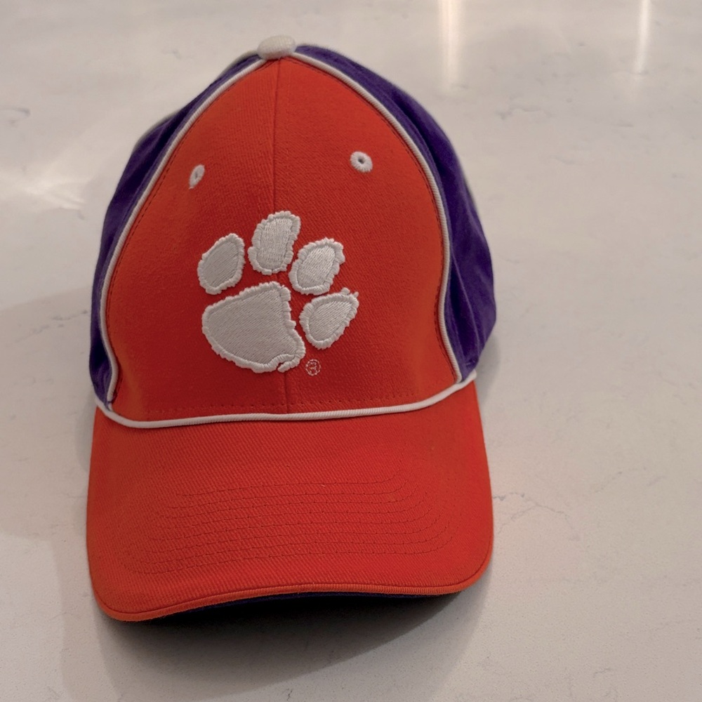 Clemson Orange and Purple Cap with Paw Print